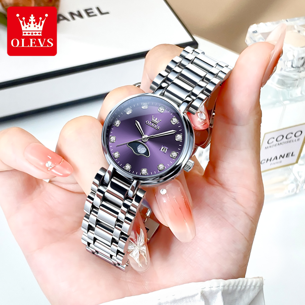 Luxury Watch Cheap - ساعة كوارتز أنيقة من OLEVS بمينا