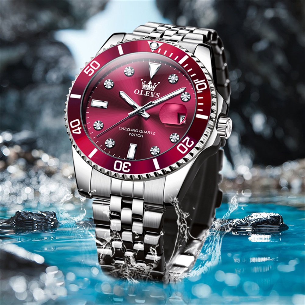 Luxury Watch Hd - OLEVS 9809 ساعة رجالية أصلية فاخرة