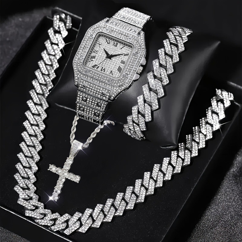 Luxury Watch Winder - 4 قطع من مجموعة المجوهرات الفاخرة