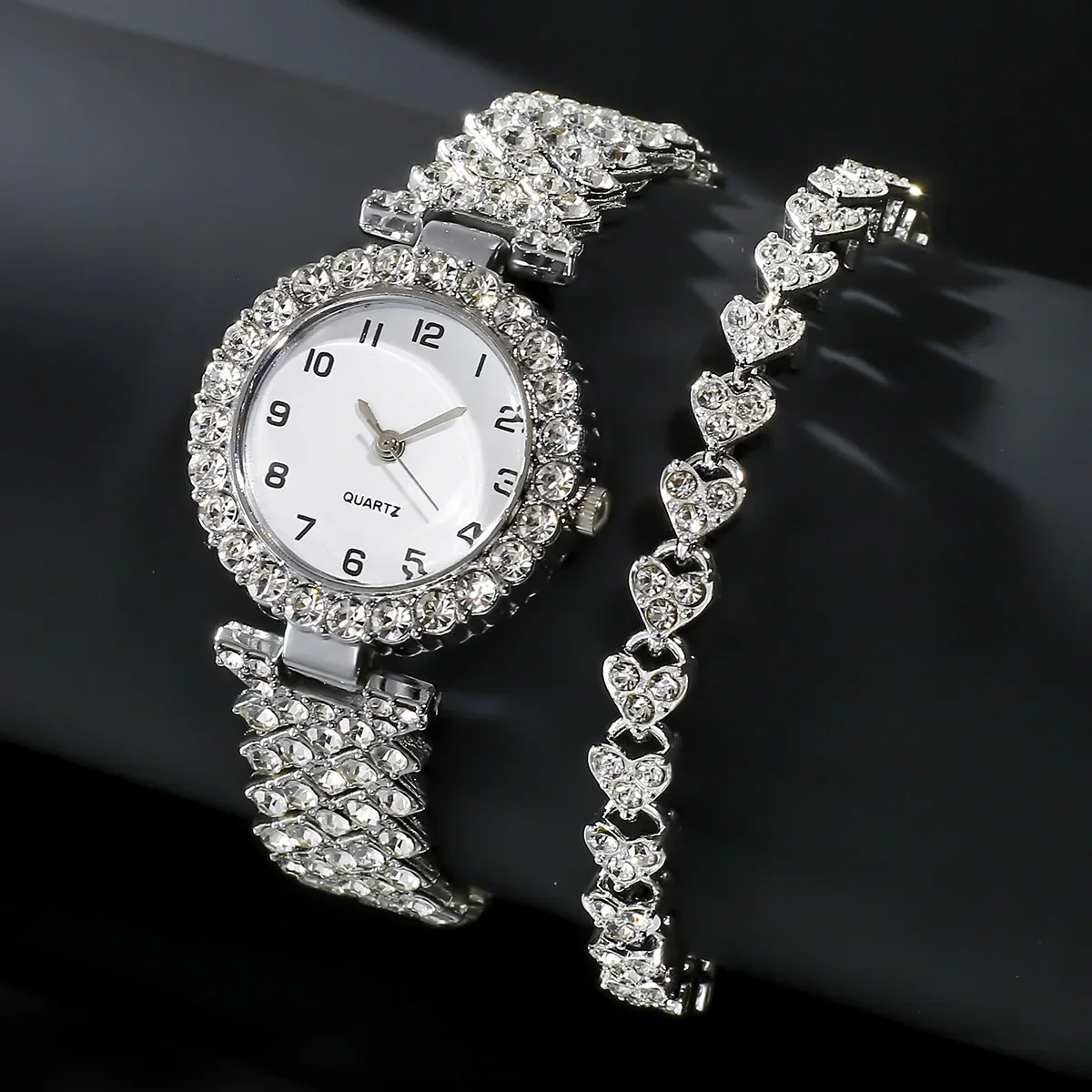 Luxury Watch Straps - 1 قطعة/2 قطعة مجموعة ساعات نسائية