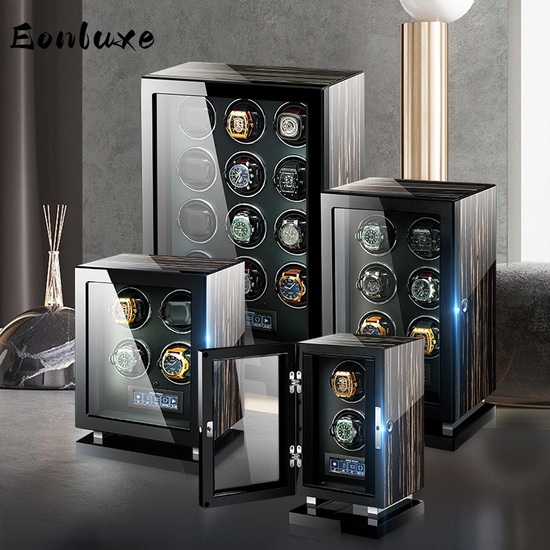 Luxury Watch Winder - صندوق ساعات Eonluxe الميكانيكي الأوتوماتيكي الفاخر