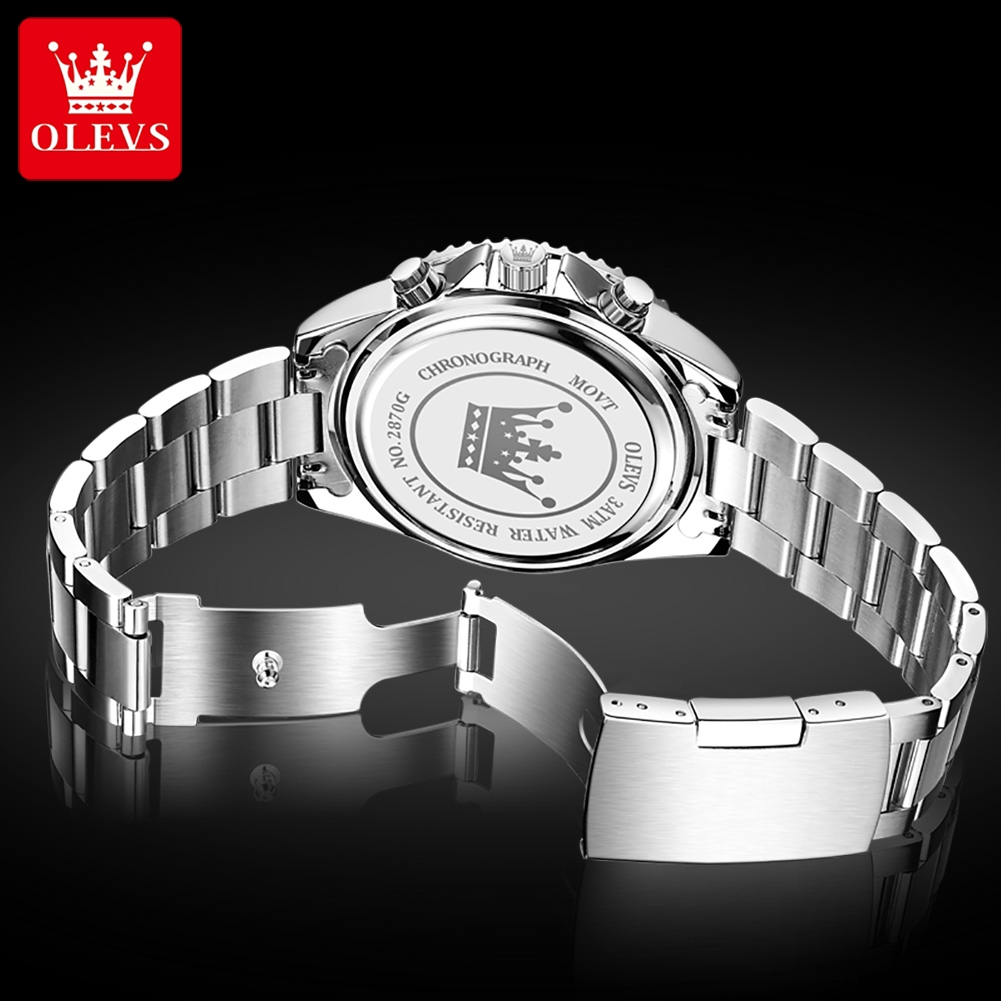 ساعة OLEVS 2870 للرجال، ساعة ف - مراجعة Luxury Watch Hd وسعره