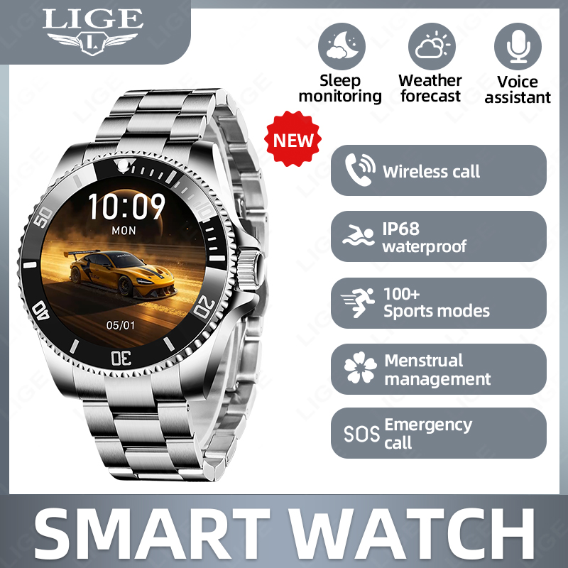 ساعة ذكية رجالية فاخرة من LIGE - مراجعة Luxury Watch Hd وسعره