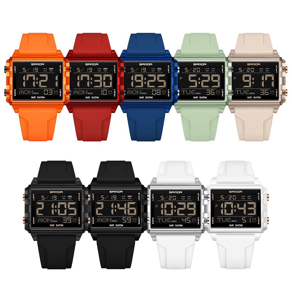 ساعة SANDA Brand Fashion LED ل - مراجعة Luxury Watch Brands In World وسعره
