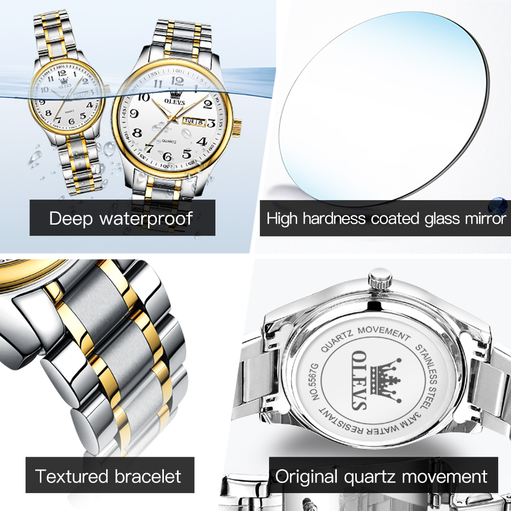 ساعة OLEVS عصرية جديدة للزوجين - مراجعة Luxury Watch Exchange وسعره
