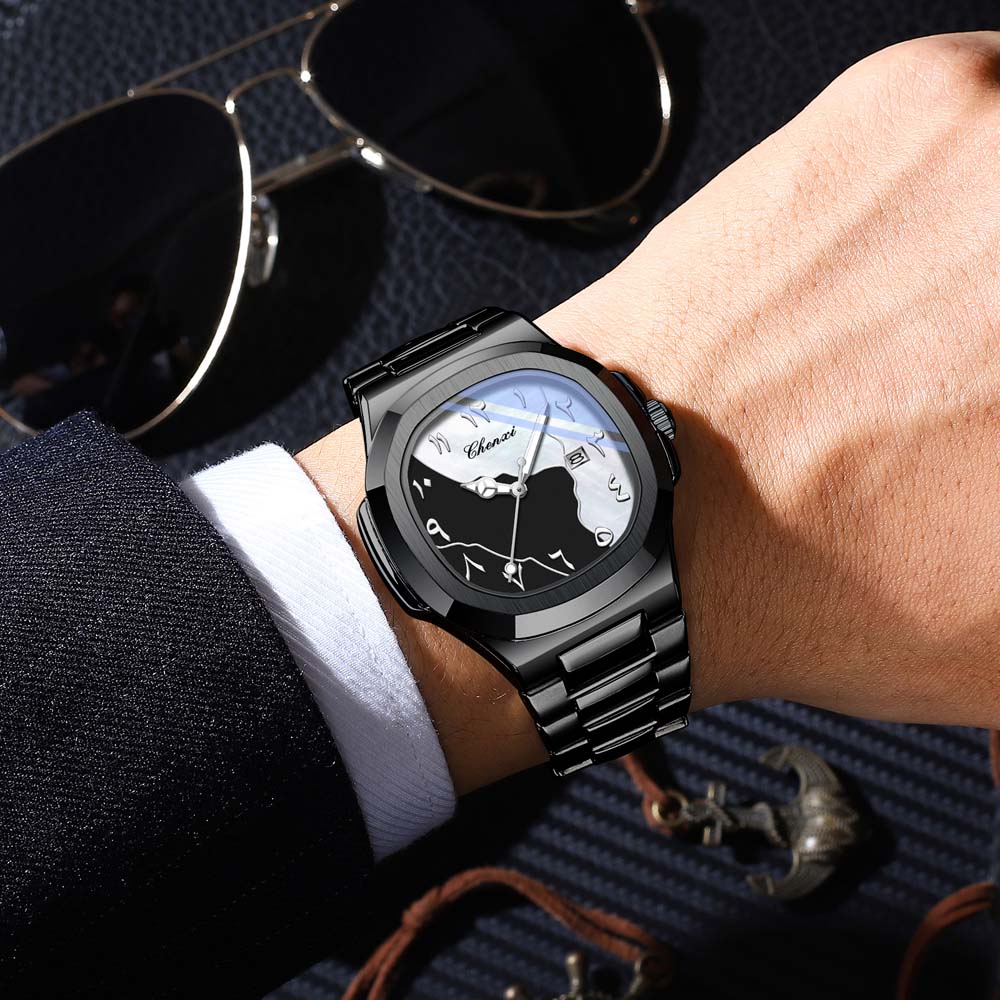 CHENXI جديد ساعة رجالي أرقام ع - مراجعة Luxury Watch With Arabic Numerals وسعره