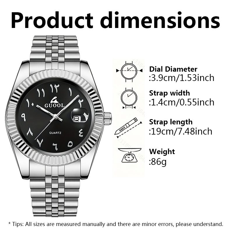 ساعة رجالية جديدة رائجة البيع  - مراجعة Luxury Watch With Arabic Numerals وسعره