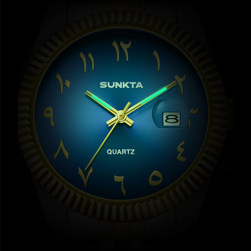 SUNKTA العلامة التجارية الفاخر - مراجعة Luxury Watch With Arabic Numerals وسعره