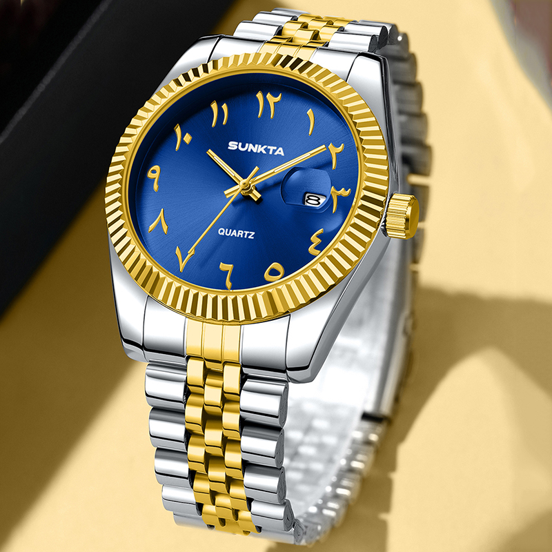 SUNKTA العلامة التجارية الفاخر - مراجعة Luxury Watch With Arabic Numerals وسعره