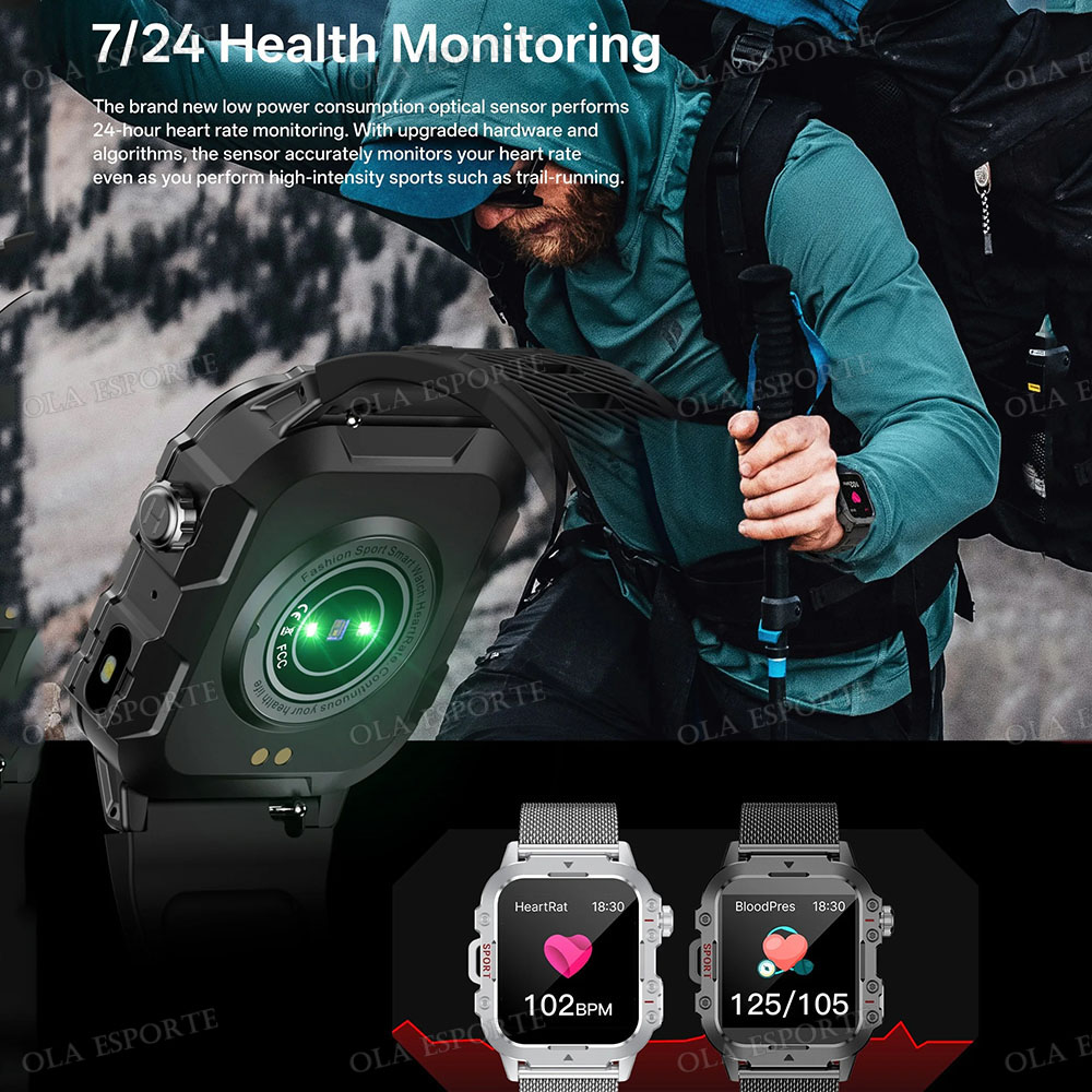 ساعة ذكية عسكرية للرجال للاستخ - مراجعة Titanium Sport Watch وسعره