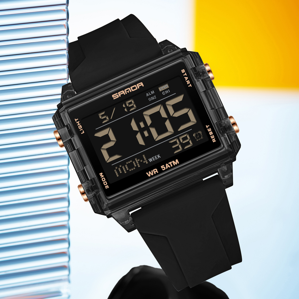 ساعة SANDA Brand Fashion LED ل - مراجعة Luxury Watch Brands In World وسعره