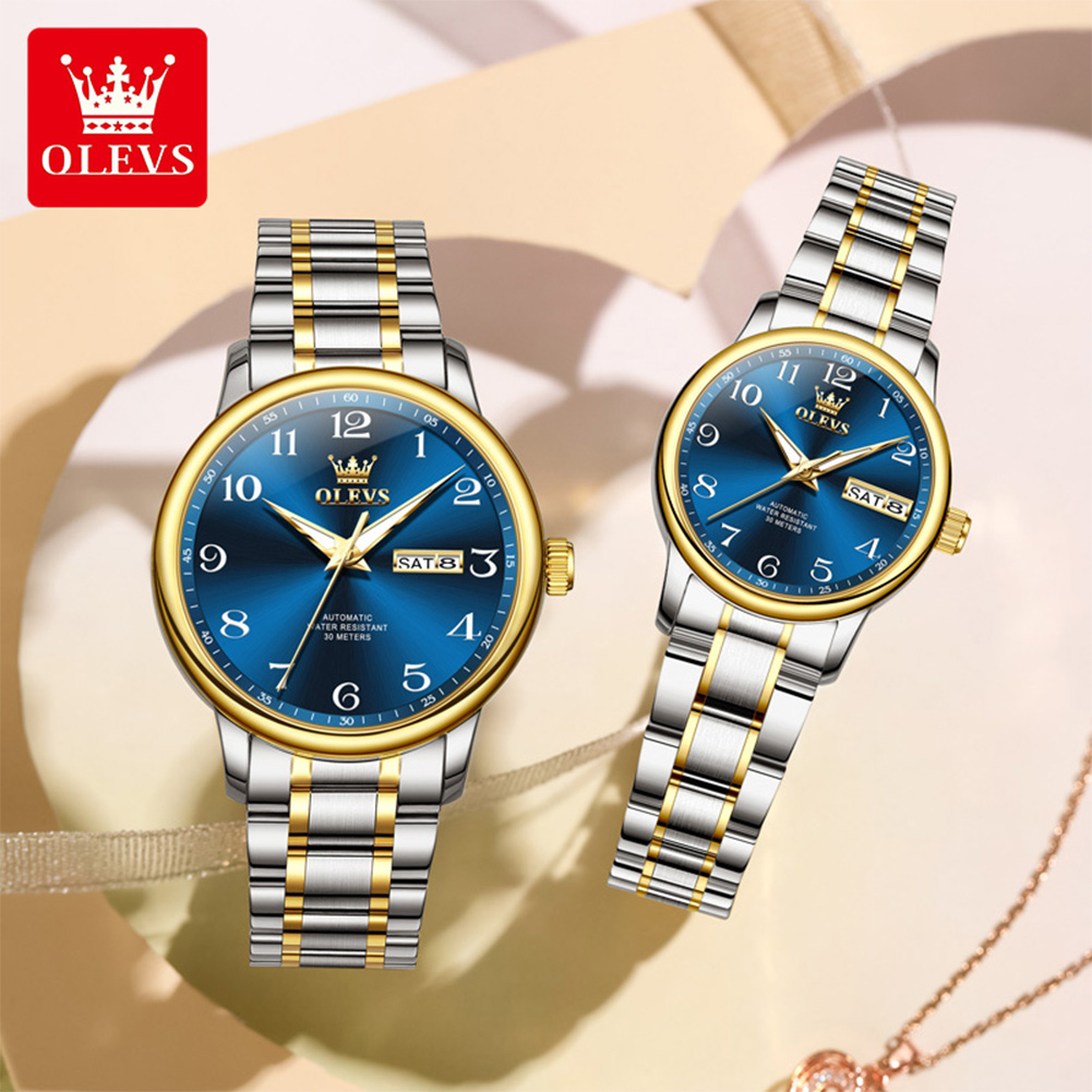 ساعة OLEVS الأصلية للأزواج، قط - مراجعة Luxury Watch With Arabic Numerals وسعره