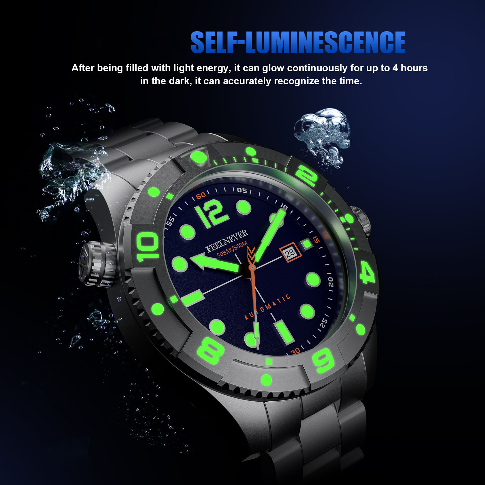 FeelNever مهنة الغوص الرياضة س - مراجعة Titanium Sport Watch وسعره